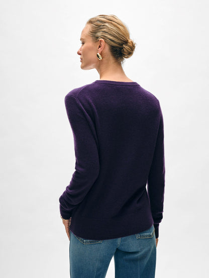 CASHMERE CREWNECK | MIDNIGHT VIOLET