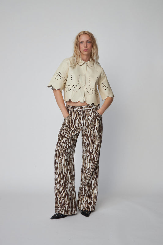 LEOPARD JACQUARD PANTS | LEOPARD