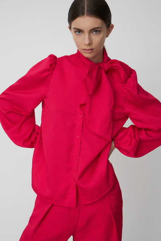 BOW TIE SHIRT | CHERRY RED