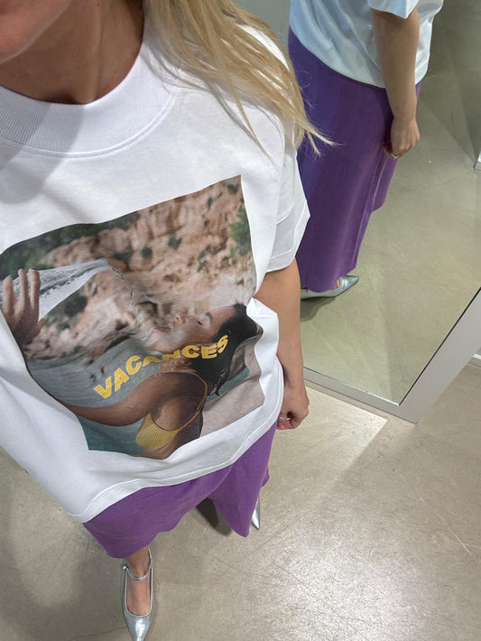 VACANCES BOXY TEE | WHITE