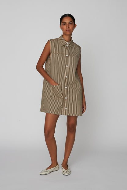 STRIPED DENIM DRESS | MULTICOLOUR STRIPES