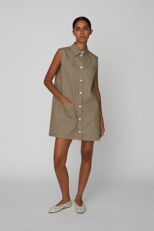 STRIPED DENIM DRESS | MULTICOLOUR STRIPES