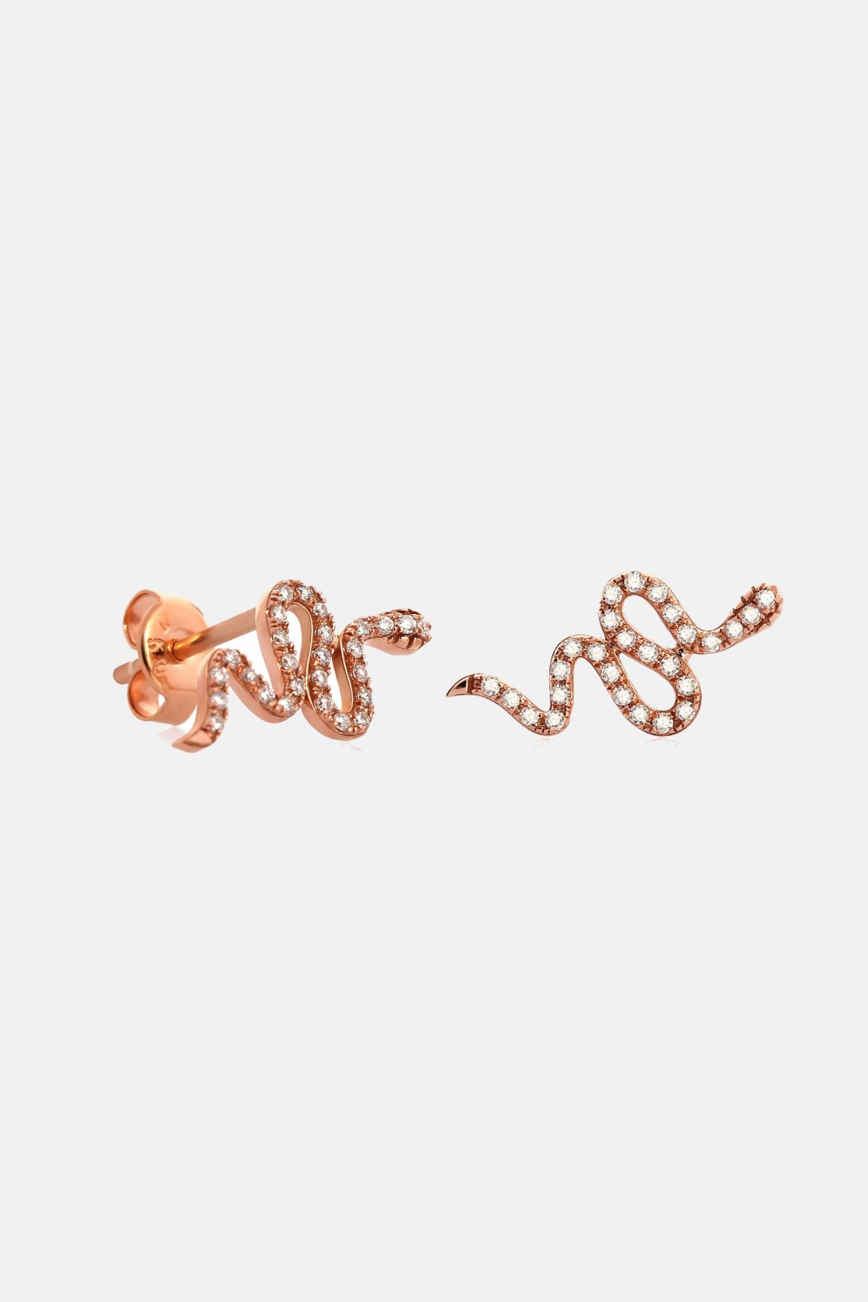 CURVED SNAKE STUD EARRING | GOLD