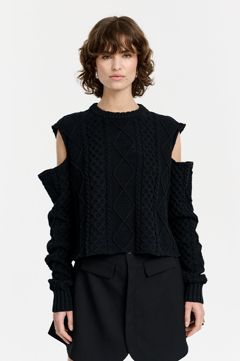 HARPER KNIT SWEATER | BLACK