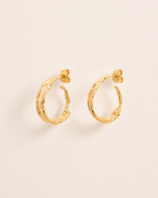 ORGANIC HOOP EARRINGS | GOLD