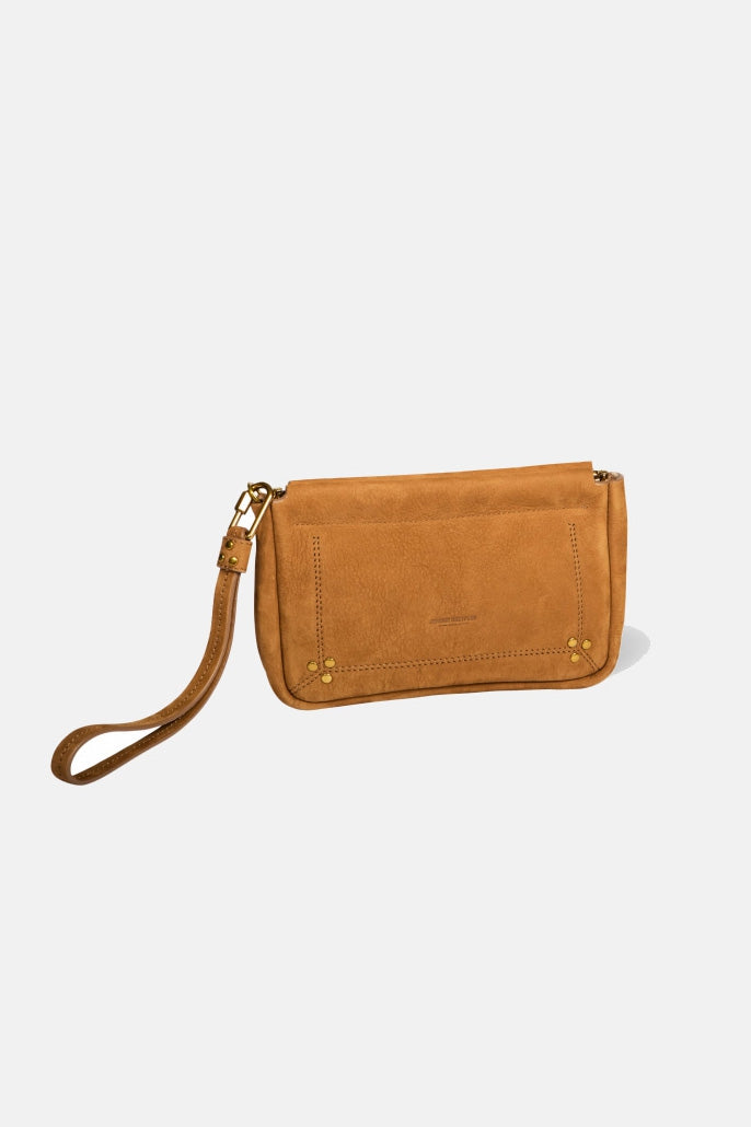 LEATHER CLUTCH | CAMEL