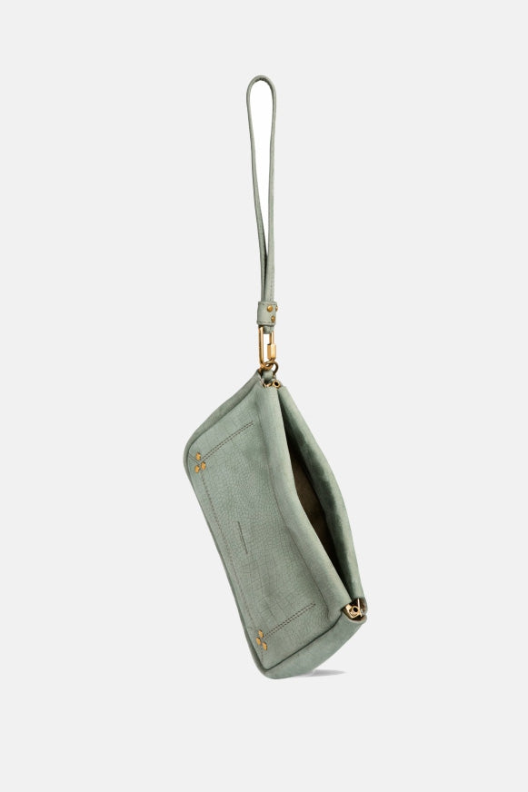 LEATHER CLUTCH | JADE GREEN