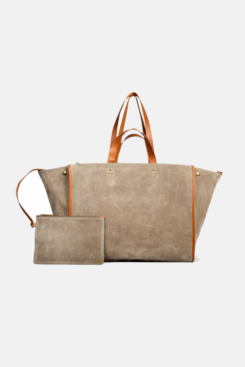 SUEDE LARGE SHOPPER | TAUPE