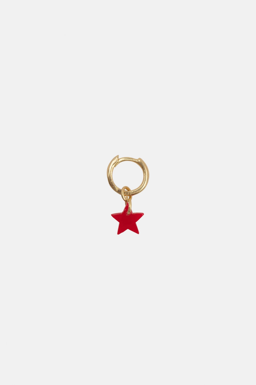 STAR EARRING RED | RED