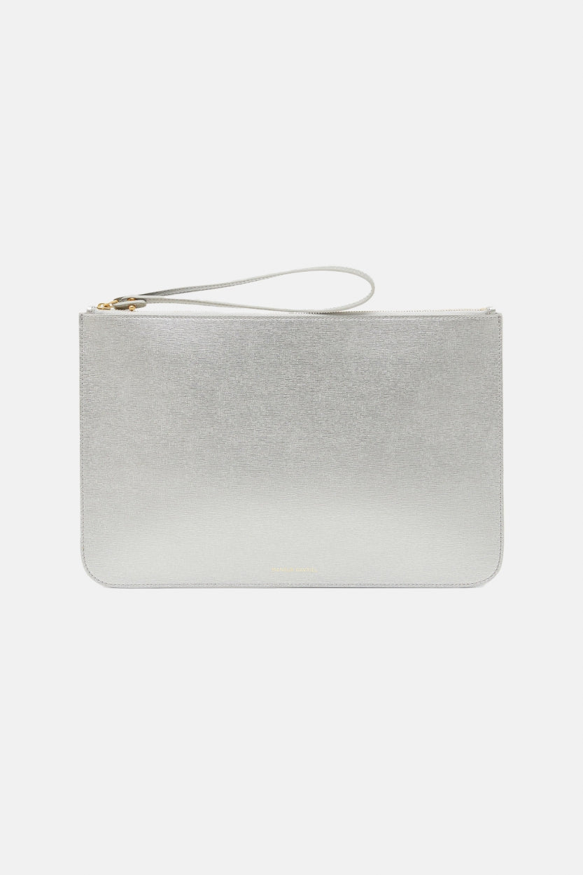 LARGE ZIP POUCH | SILVER