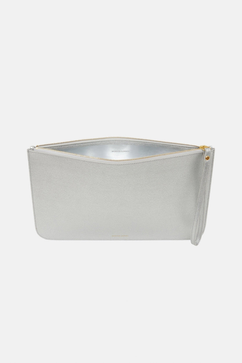 LARGE ZIP POUCH | SILVER